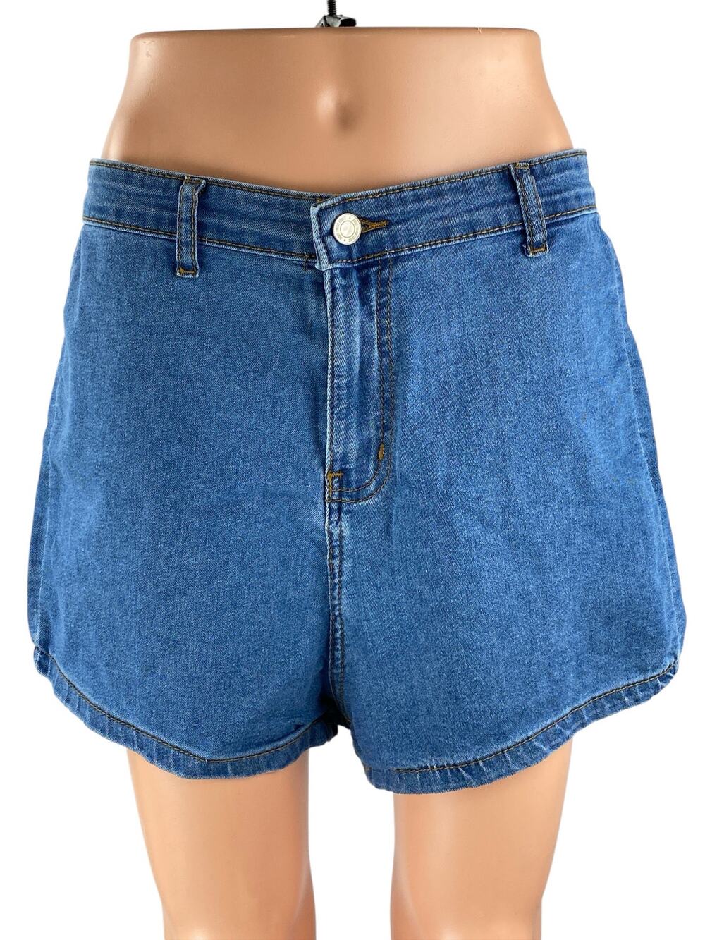 DTW Don't Think Twice Wim Women's Blue High Waisted Mom Denim Jean Shorts Sz 6